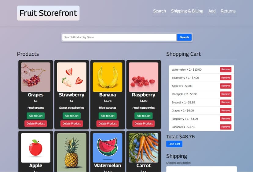 Fruit Storefront screenshot 1